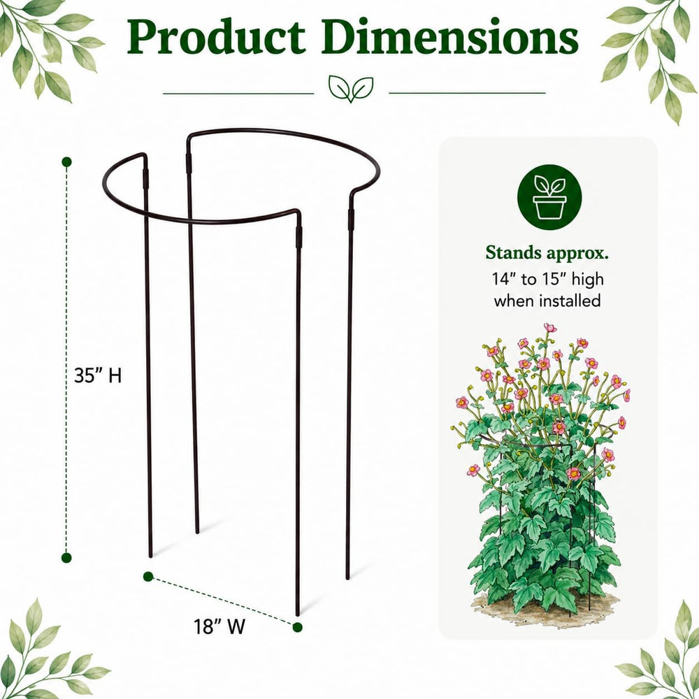 Gardener's Supply Company Jardin Half Round Plant Supports -18" x 35...
