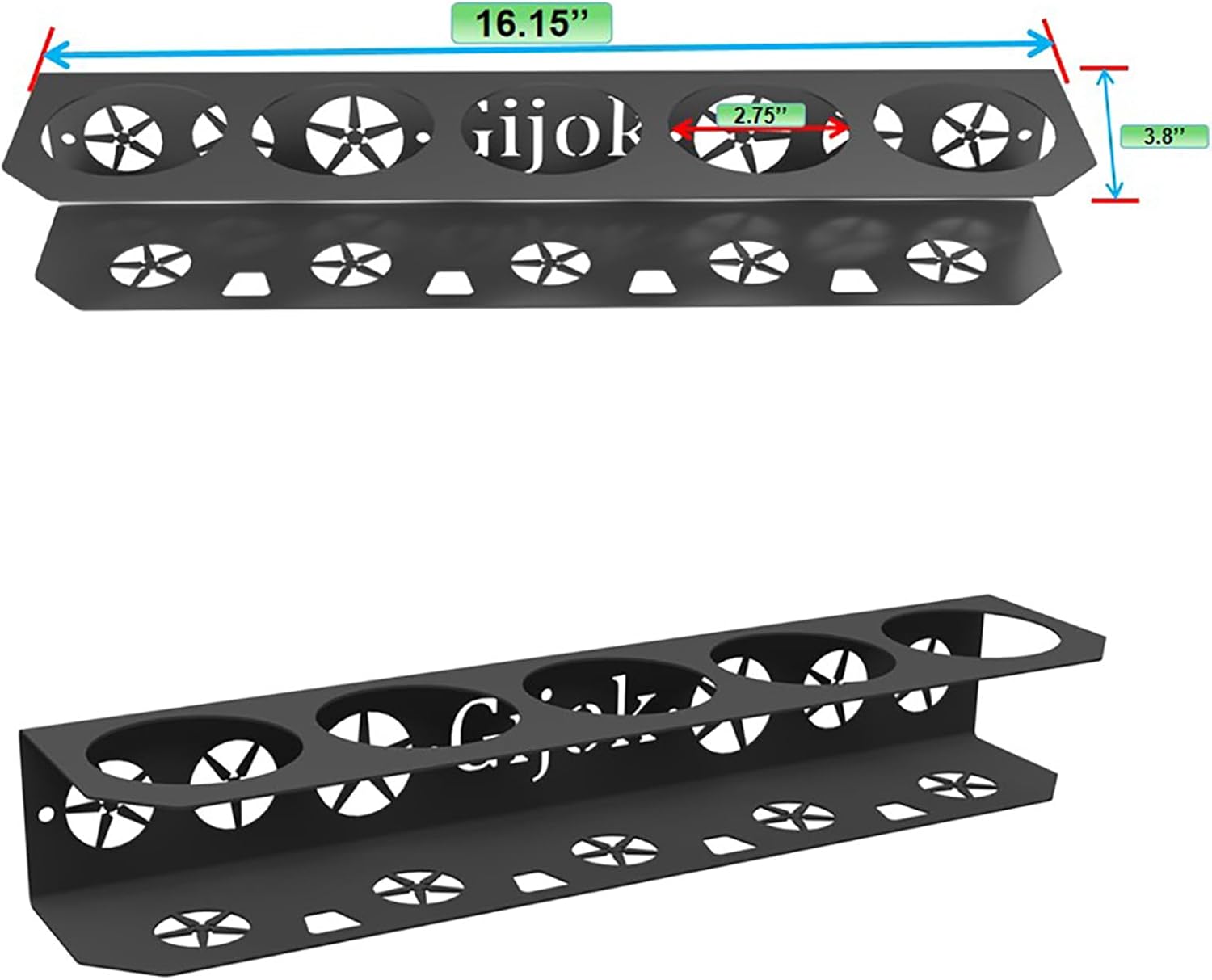 4 Pack Five Cans Wall-Mounted Steel Aerosol Spray Can Holder, Steel Wall Mount Storage Organizer for Garage and Workspace (4-Black)