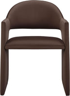 Modway Talia Performance Velvet Dining Armchair in Chocolate Brown