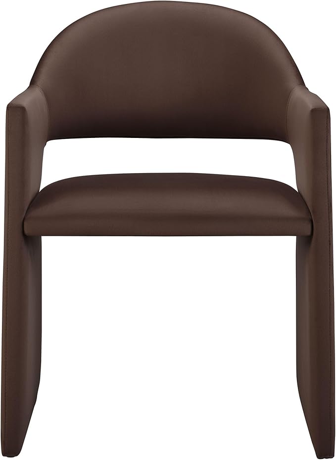 Modway Talia Performance Velvet Dining Armchair in Chocolate Brown