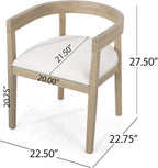 Christopher Knight Home 7 Piece Dining Table Set for 6, 88" Oval Cylinder Kitchen Table & Chairs, MDF Wood Dining Room Table Set with 6 Upholstered Chairs, Farmhouse Breakfast Table Set, Light Ash