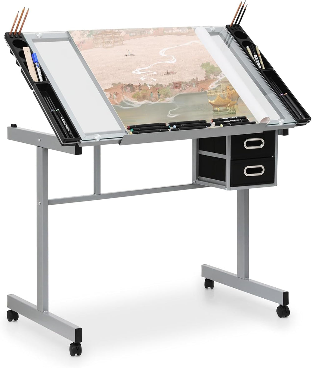 Athena Collection Professhional Drafting Table for Adults Teens, Light Grey |...