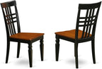 East West Furniture ANLG5-BCH-W 5 Piece Modern Dining Table Set Includes a Round Kitchen Table with Pedestal and 4 Kitchen Dining Chairs, 36x36 Inch, Black & Cherry