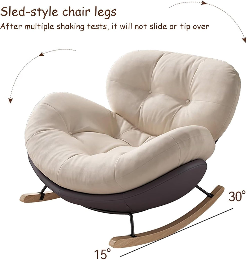 Cozy Accent Rocking Chair, Recliner Glider, Corner Reading Chair, High Backre...