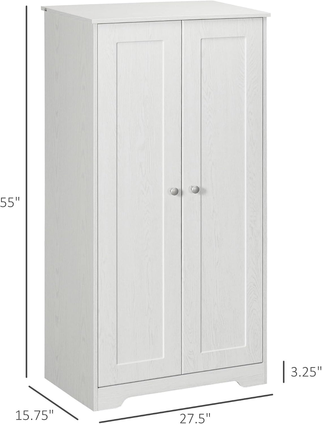 Modern Pantry Storage Cabinet, Freestanding Kitchen Cupboard with 2 Doors, Adjustable Shelves for Dining Room,for Kitchen Home