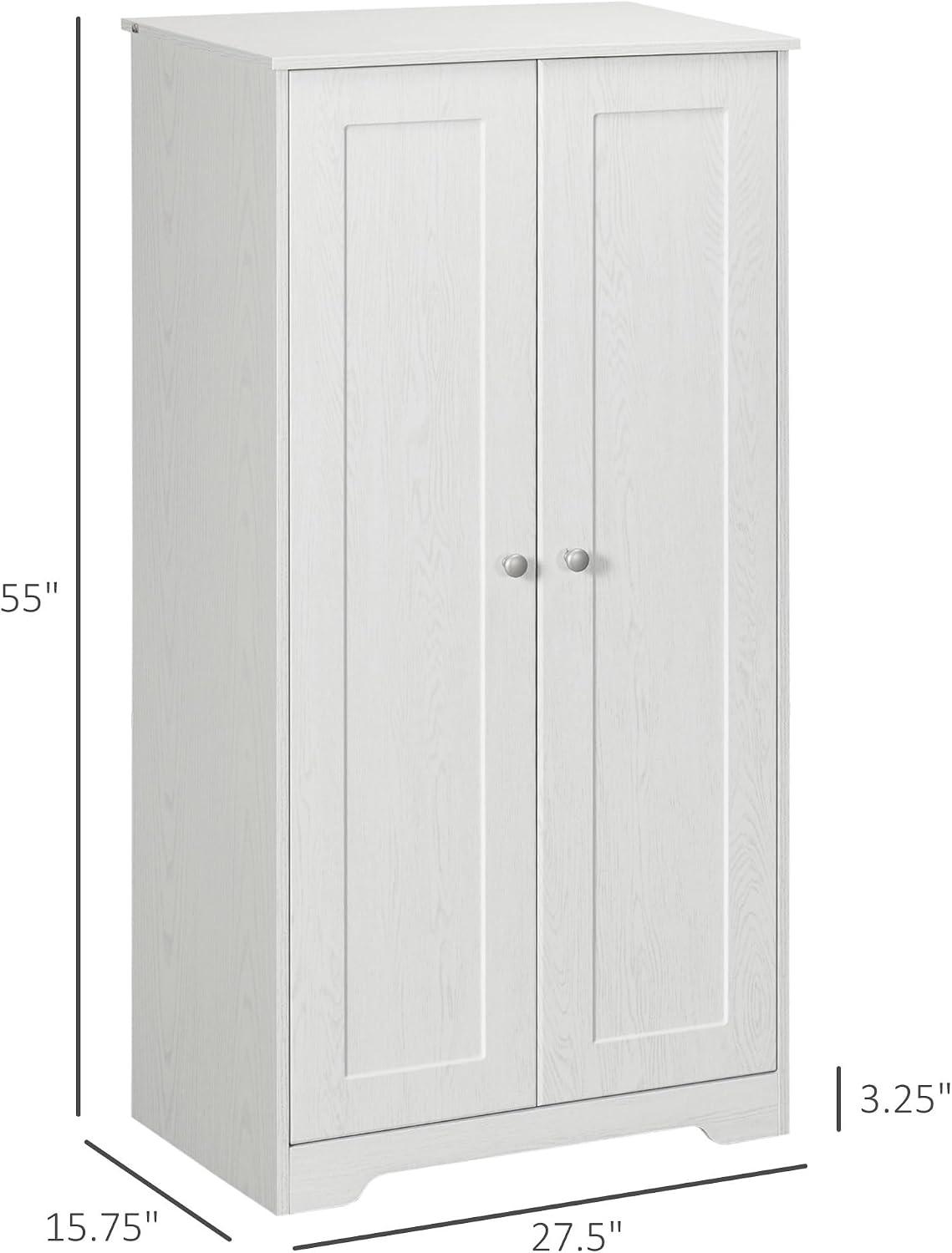 Modern Pantry Storage Cabinet, Freestanding Kitchen Cupboard with 2 Doors, Adjustable Shelves for Dining Room,for Kitchen Home
