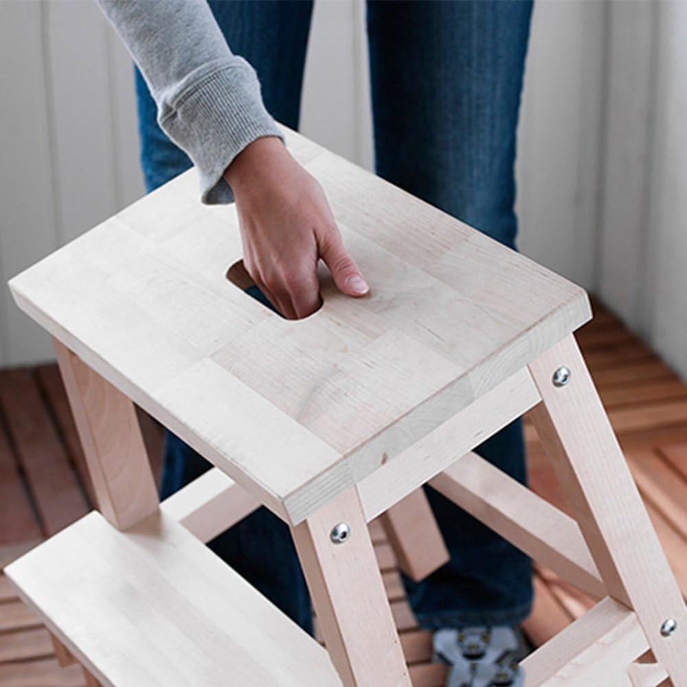 Footstool, 2-Step Stool Solid Wood Change The Shoe Bench Footstool, 9 Colors,...