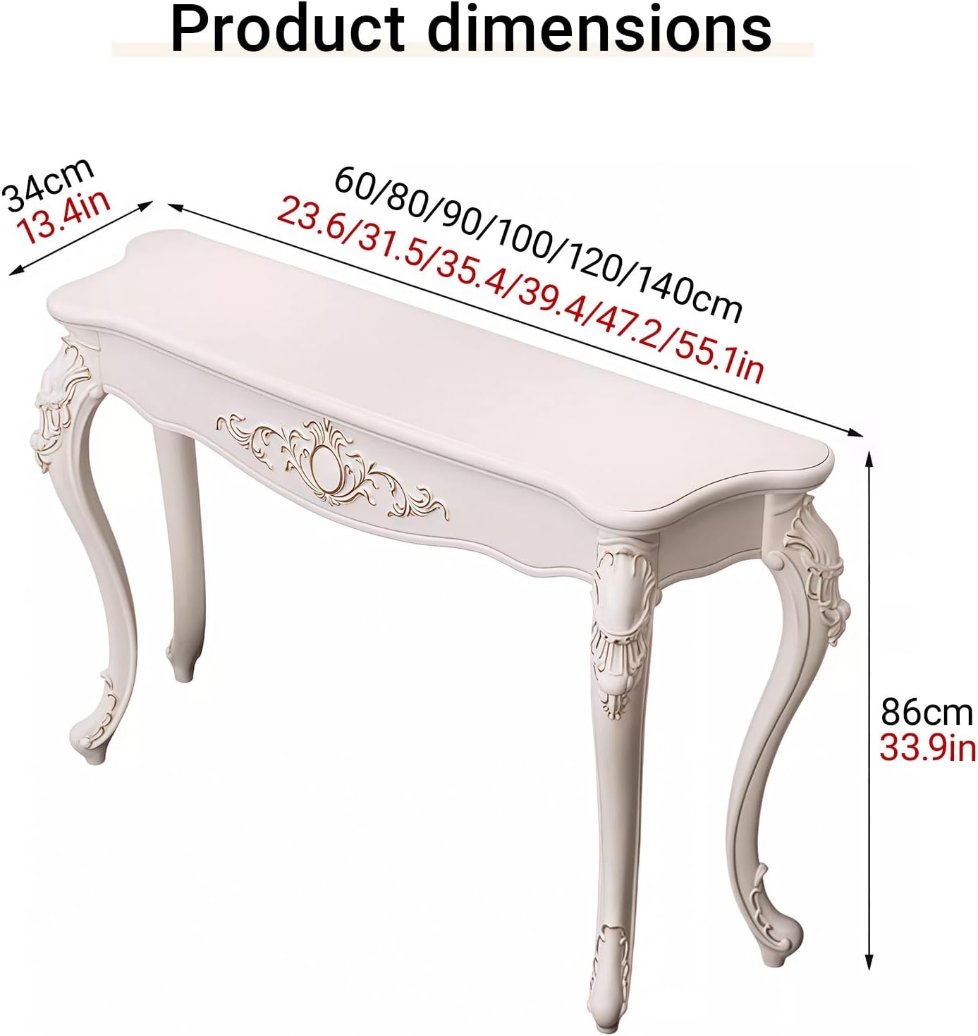 Modern Semi-Circular Telephone Table, Small Console End Table for Living Room, Foyer & Entryway - Stylish Manufactured Wood Furniture for Hallway & Entrance