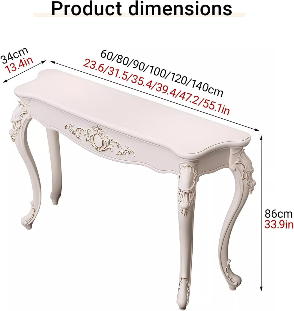 Semi-Circular Telephone Table, Console Table for Living Room, Manufactured Wo...