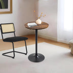 Round Bar Table Height Adjustable with MDF Top, 23.6 i n Modern Cocktail Bar Table with 360 Swivel for Suitable for Small Space, Kitchen, Dining Room, Restaurant Brown