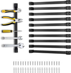 16" Magnetic Tool Holder, 10 Packs Magnetic Storage Strips Magnet Bar PVC Coated for Garage Tool Organizer Mounted Hanging Strip,Heavy Duty of Holder Easy to Install