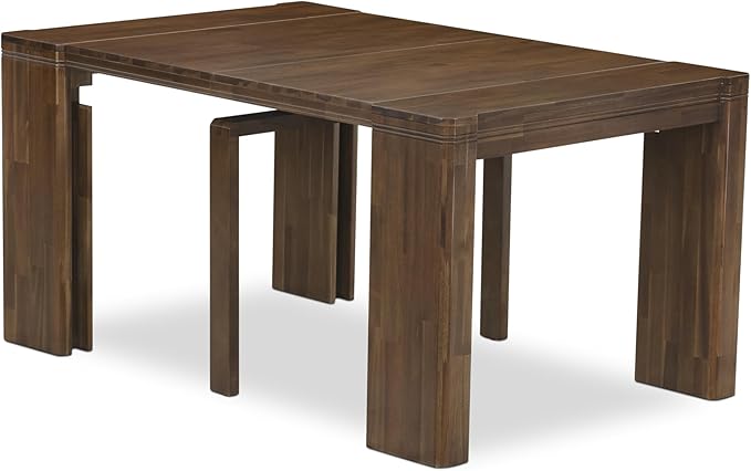 X12SI-008-04 - 13 Pieces Kitchen Dining Table Set includes an Extendable Rectangle Kitchen Table and 12 Dining Chairs, 39x120 Inch, Antique Walnut
