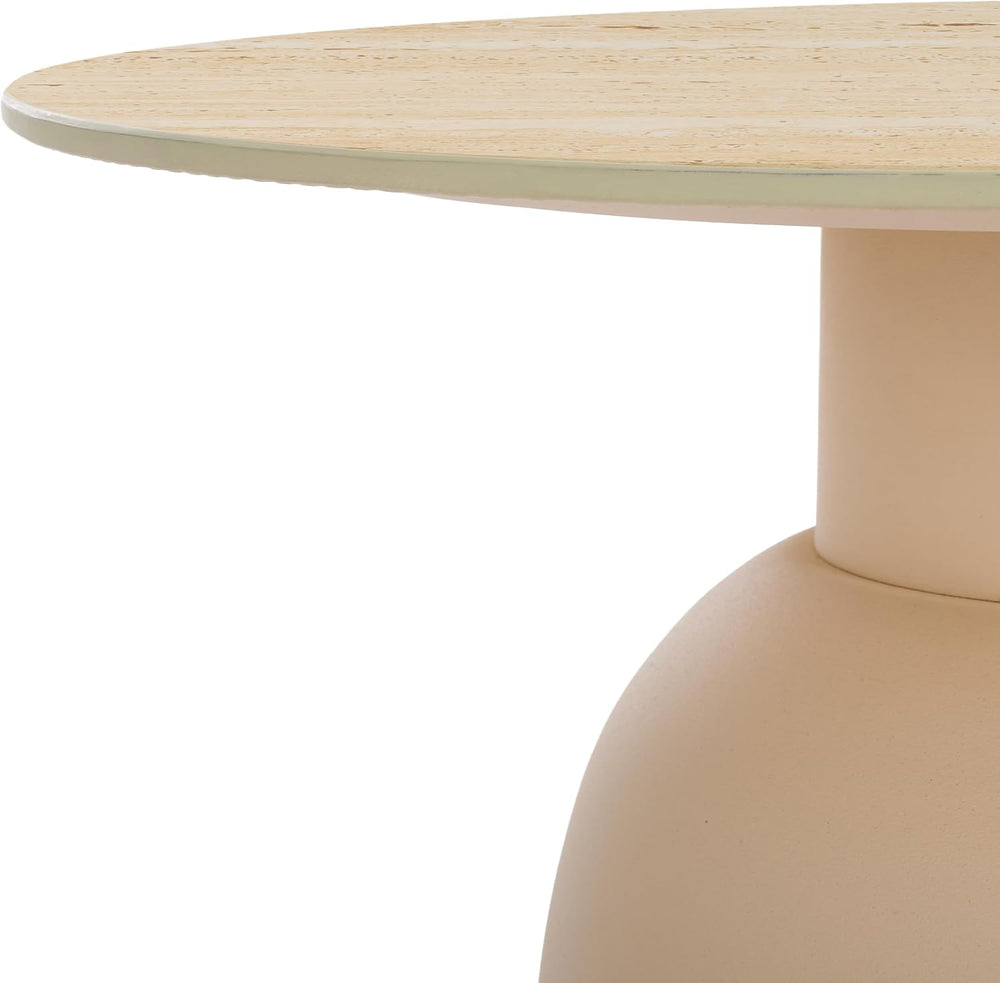 SAFAVIEH Home Collection - Kielh Short Side Table, Beige Ceramic Round Accent...