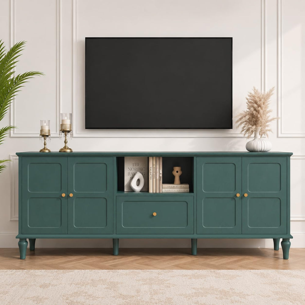 ARTPOWER 67" Mid-Century Modern TV Stand for TVs Up to 75 Inches, Green