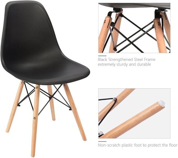 Furmax Modern Style Dining Chair Mid Century Modern DSW Chair, Shell Lounge P...