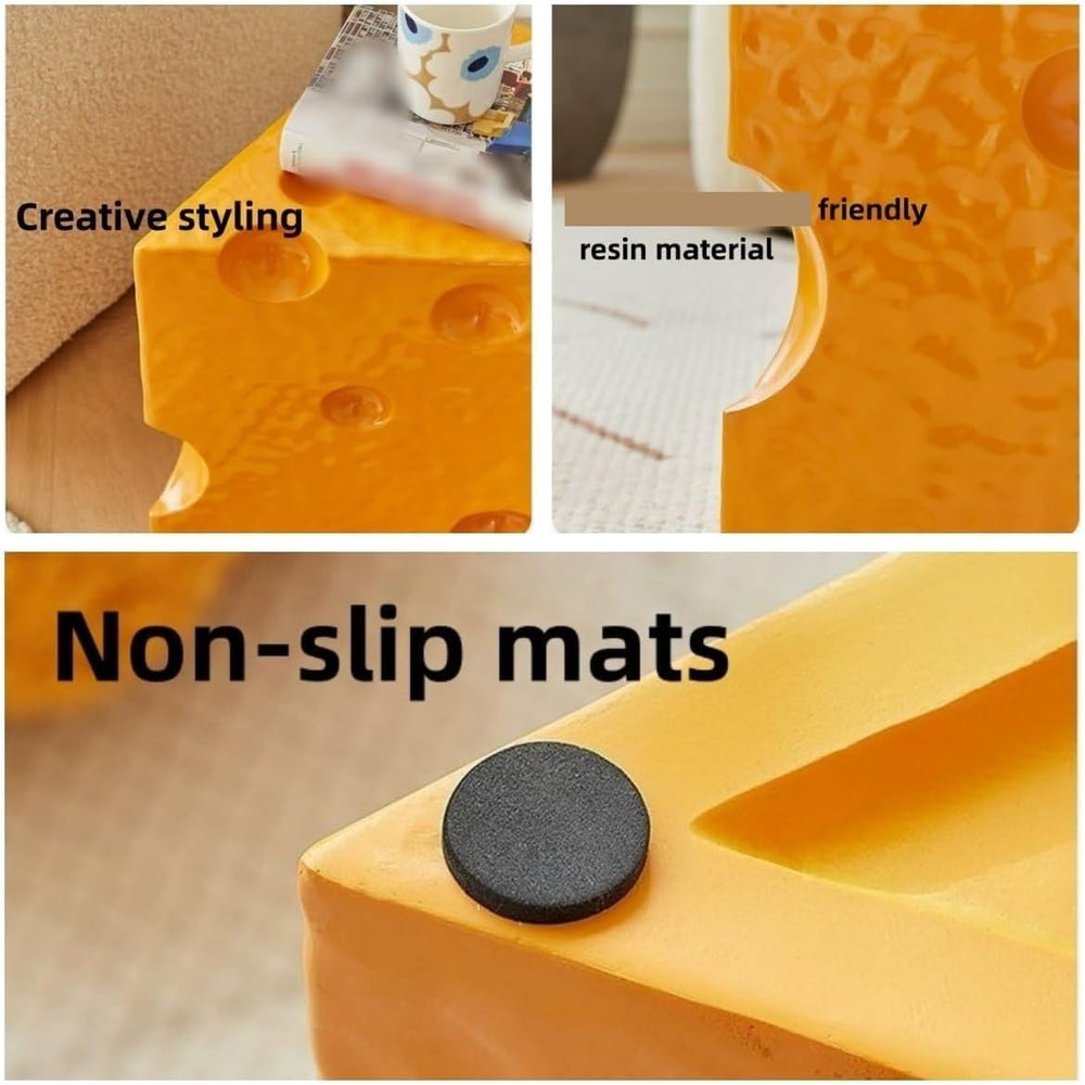 Coffee Table Cheese-Shaped Triangle Resin Side Table Multifunctional Sofa Sto...