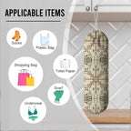 Boho Vintage Plastic Bag Holder, Reusable Grocery Bags Holder for Wall Mounting, Car Organizer, Boho Washable Shopping Bags Carrierfor Home Kitchen, Kitchen Pattern Garbage Bag 67