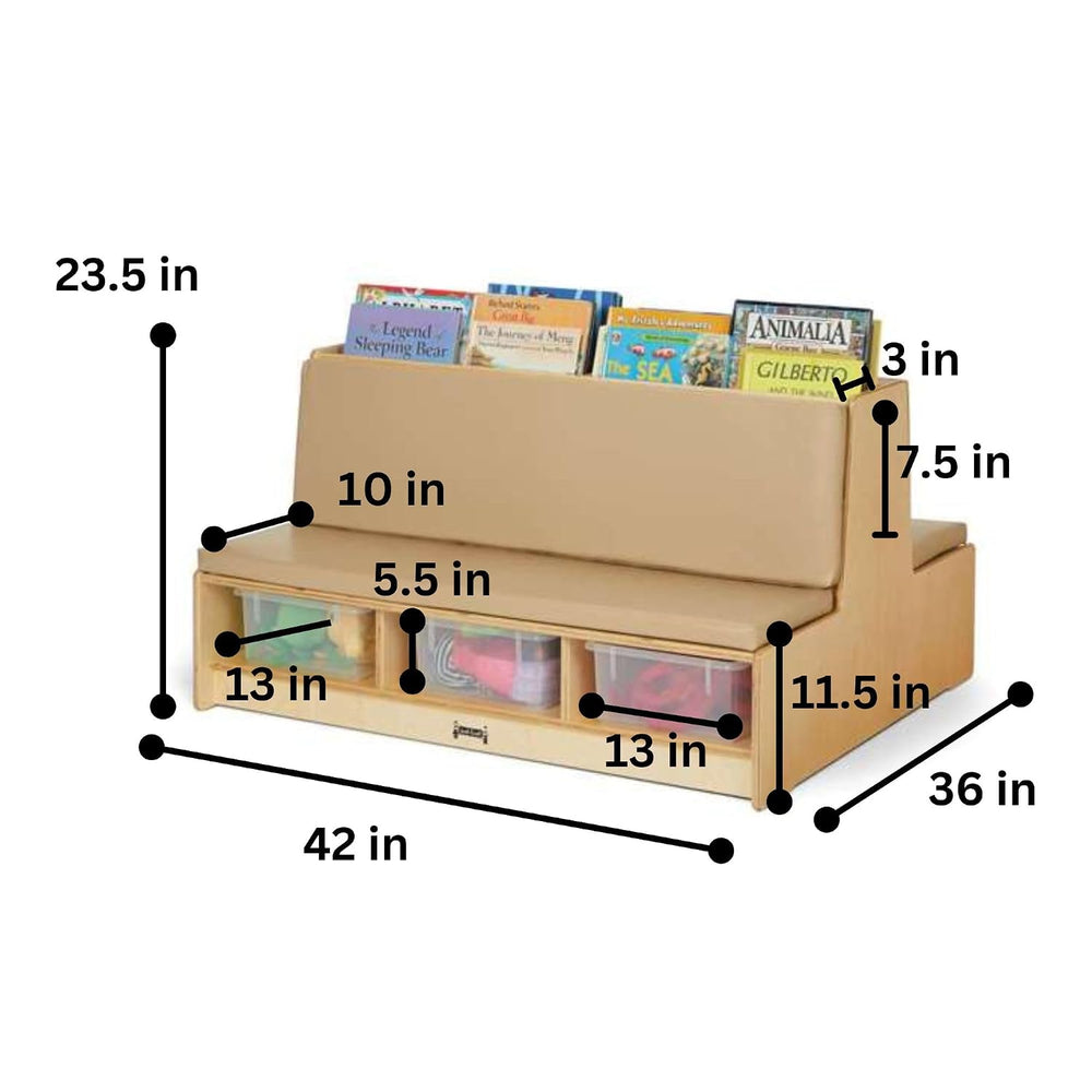 Jonti-Craft 37430JC Read-a-Round Couch, Wheat