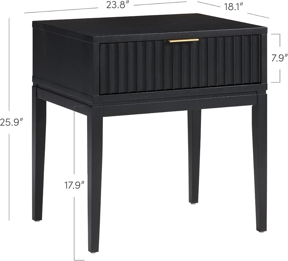 Nathan James Jasper Boho Side Table, Solid Wood Bedroom Nightstand or Bedside...