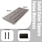 MAXYOYO Twin Bed Mattress Japanese Floor Futon Mattress, Twin Tatami Pad Camping Floor Bed Topper, Easy to Foldable and Portable, Futon Single Mat, Dark Grey