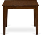 East West Furniture OXEL3-AWA-05 3 Piece Dining Room Table Set Contains a Square Dinette Table and 2 Upholstered Chairs, 36x36 Inch, Antique Walnut