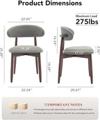 Dining Room Chairs Set of 4, Upholstered Farmhouse Dining Chairs, Modern Fabric Kitchen Chairs with Solid Wood Leg,Green