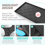 SIKADEER 37" x 22" Under Sink Mat Waterproof, Silicone Mat Kitchen Drawer Shelf and Cabinet Liner, Sink Protector for Kitchen Organizers and Storage, Boot Tray Pet Food Mats