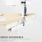 VIVO 2 Pack Under Desk 17 inch Cable Management Tray, Cord Organizer, Home Office Desk Accessories, White, DESK-AC06-2CW
