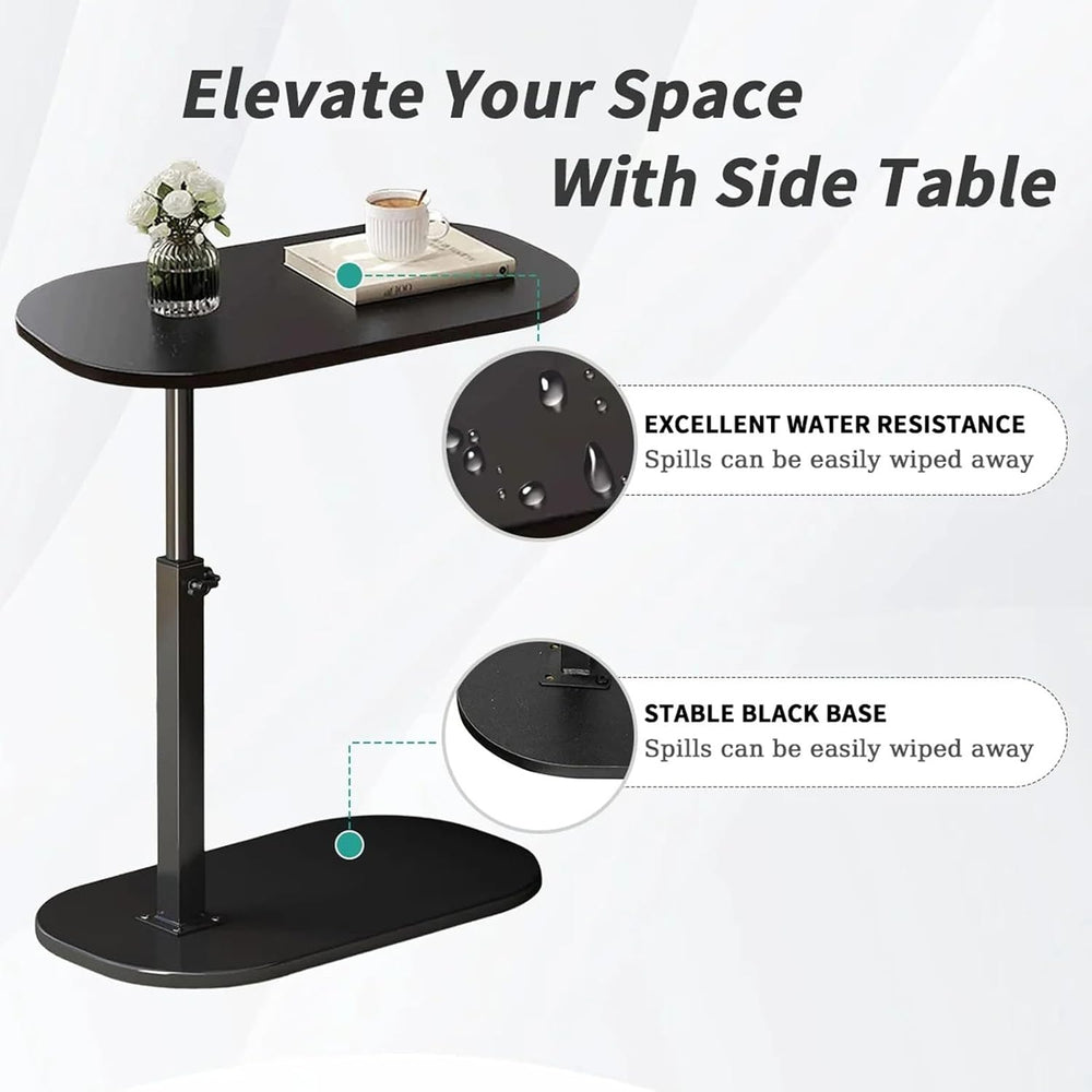 C-Shaped End Table - Height Adjustable (23.5"-31.5"), 16"x12&q...