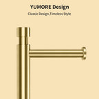 YUMORE Toilet Paper Holder Stand Freestanding, Weighted and Sturdy Stainless Steel Design with Non-Slip Cap, Gold Rustproof Tissue Roll Holder for Modern Bathroom, RV