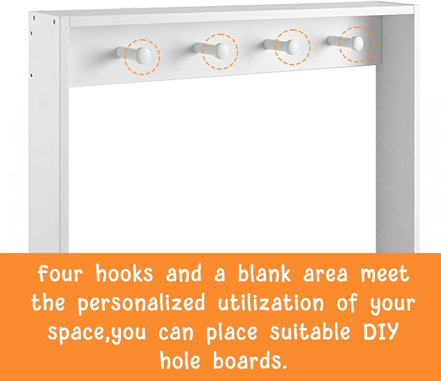 Behind The Door Bookshelf Kids,Wooden Behind Door Bookcase 5-Tier 31.5'' | Fernitry Space-Saving Behind Door Organizer Storage for Toys and Story Books Wall Mount Shelves with Hooks White