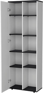 White and Black 1 Door Kitchen Pantry