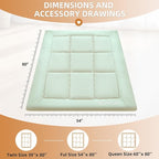 Size Full Japanese Floor Futon Foldable Futon Mattress for Floor Tatami Mattress Portable Rollaway Bed for Guest Playmat for Kids Tatami Sleeping Pad Japanese Mattress for Adults Green A