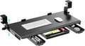 Large Height Adjustable Keyboard Tray with Sturdy C-Clamp Mount and Storage Drawer, 27"(31" Including Clamps) x 12" Slide Out Ergonomic Keyboard Trays for Home and Office, Black