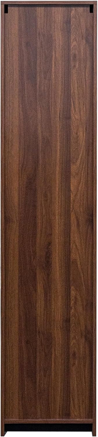 Walnut Freestanding Kitchen Pantry Cabinet with Doors & Shelves, Sideboar...