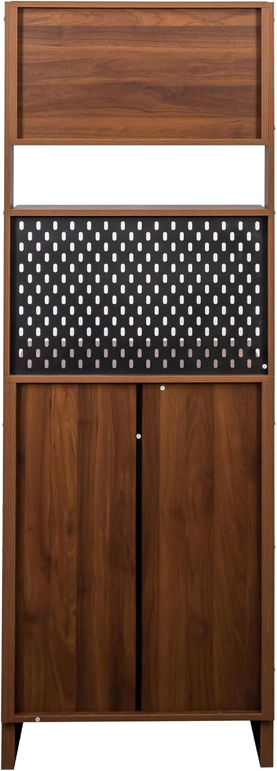 71" Kitchen Hutch Cabinet with Storage Pantry Storage Cabinet with Strip...