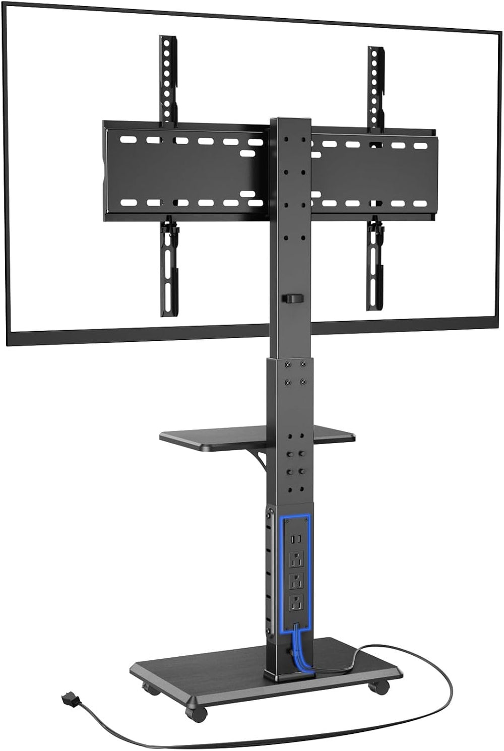 Afaloona Rolling TV Stand with Power Outlet for 32-75" TV, Max Load 110 ...