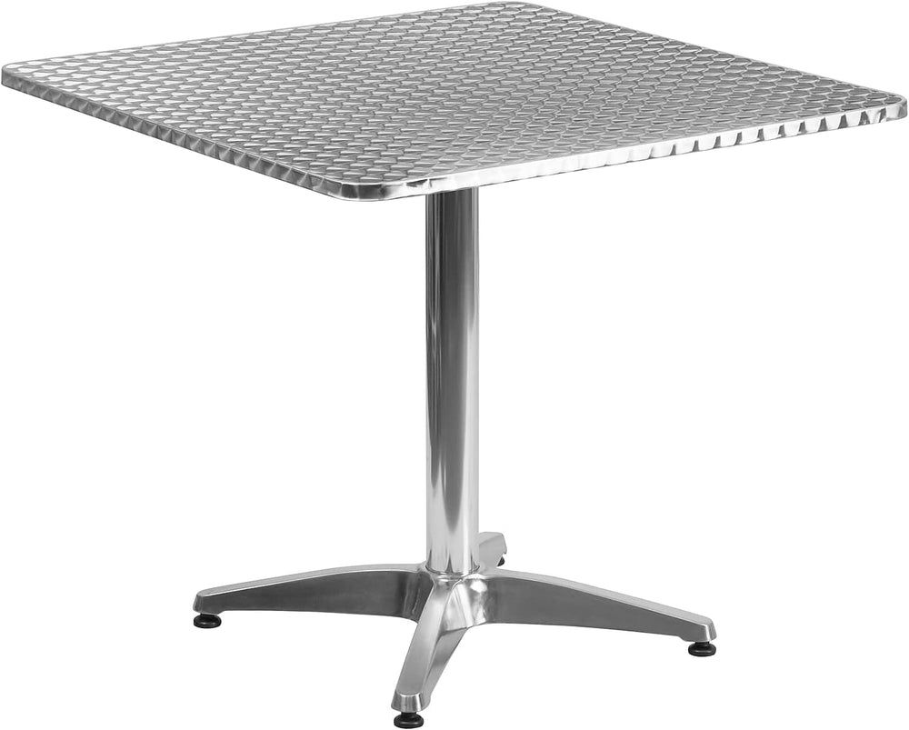 Flash Furniture 31.5 in Aluminum Indoor/Outdoor Square Table with Base