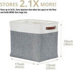 DECOMOMO Extra Large Storage Baskets, 54.5L Fabric Storage Bins for Organizing Linen Closet, Nursery (Slate Grey & White, XXXL - 3 pack)
