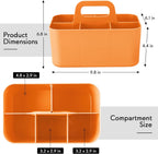 Tiawudi Multipurpose Caddy Organizer, Plastic Caddy with Handle, Stackable Desk Organizer for Stationery, Marker and Pencil, Office Supplies Organizer, Dorm Caddy