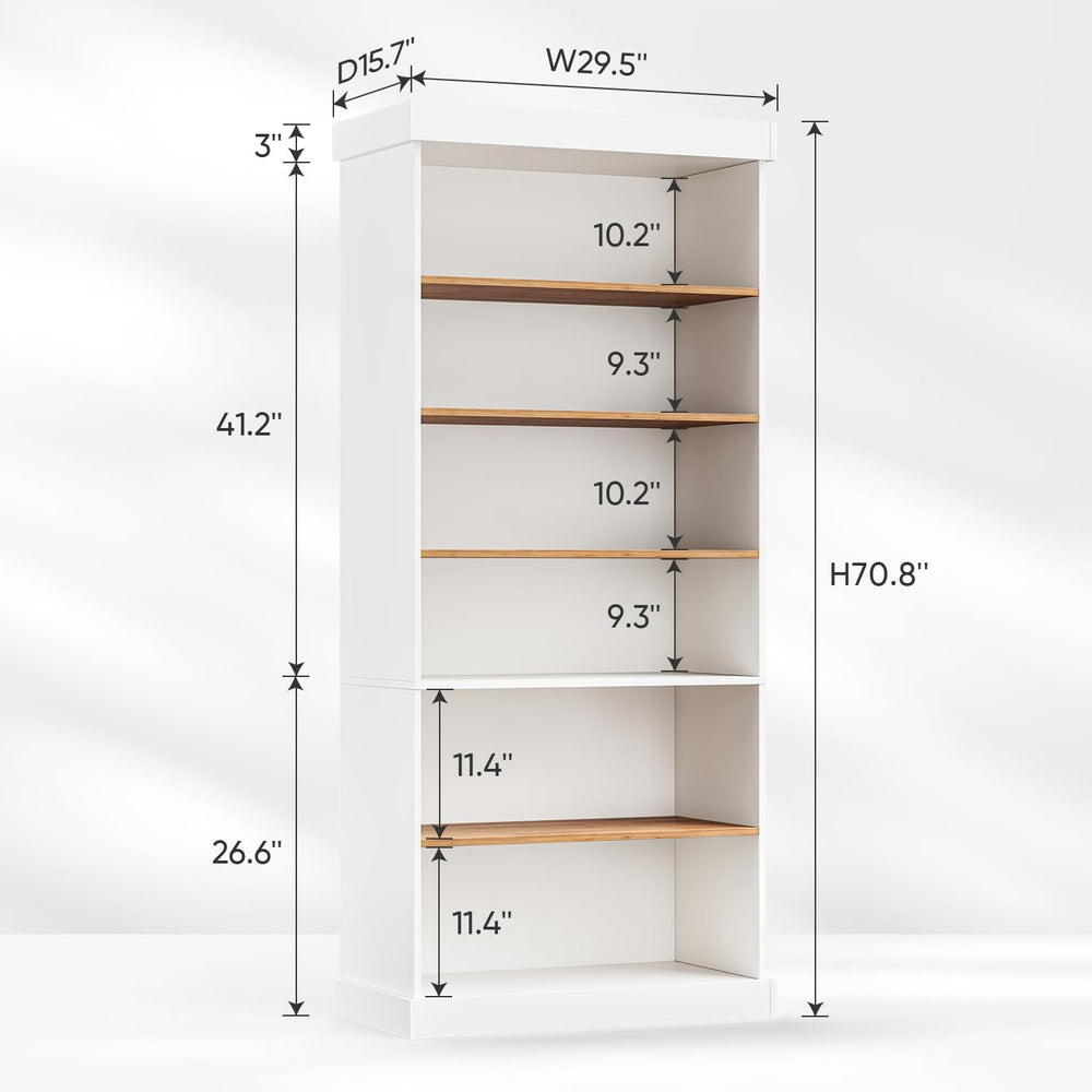 70.8" Tall Farmhouse Modular Kitchen Pantry Cabinet, Wooden Storage Hutc...