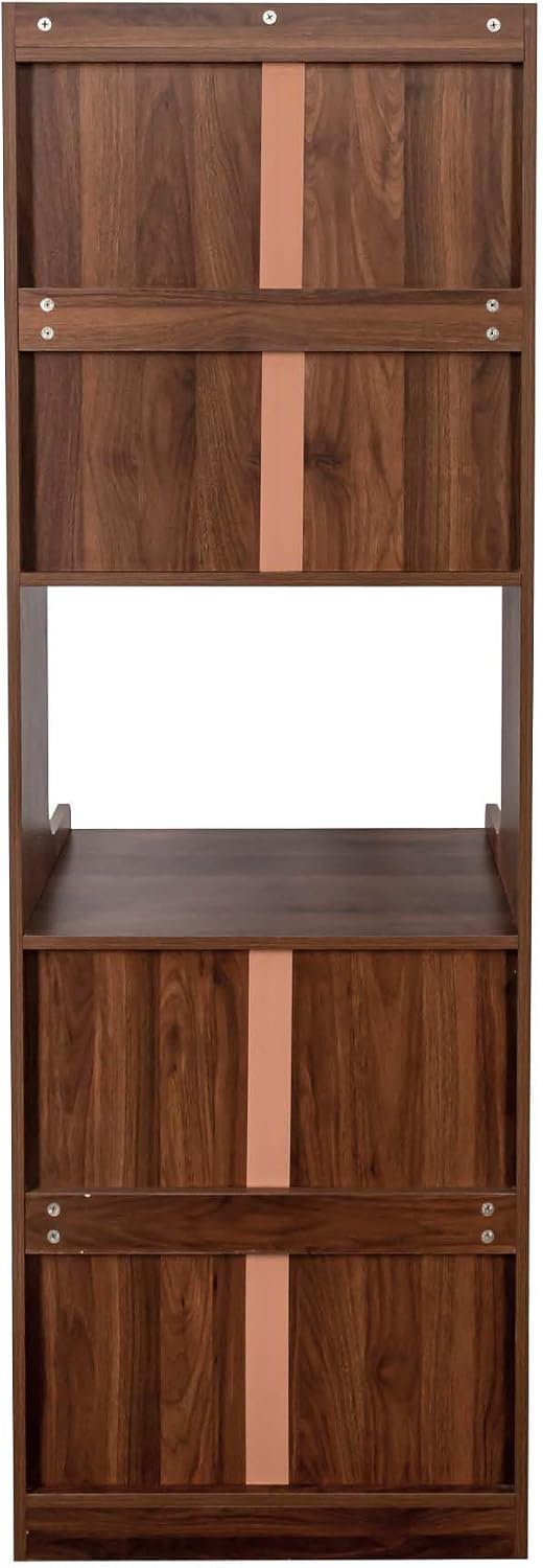 71” Coffee Bar Hutch with Drawers, Pantry Cabinet with Doors & Internal S...