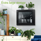 Hidden Gun Storage - Gun Safe Pistol Storage, 11"x14" Matted to 8"x10" Concealment Furniture Secret Decor Solid Wooden Handgun Picture Frames Box