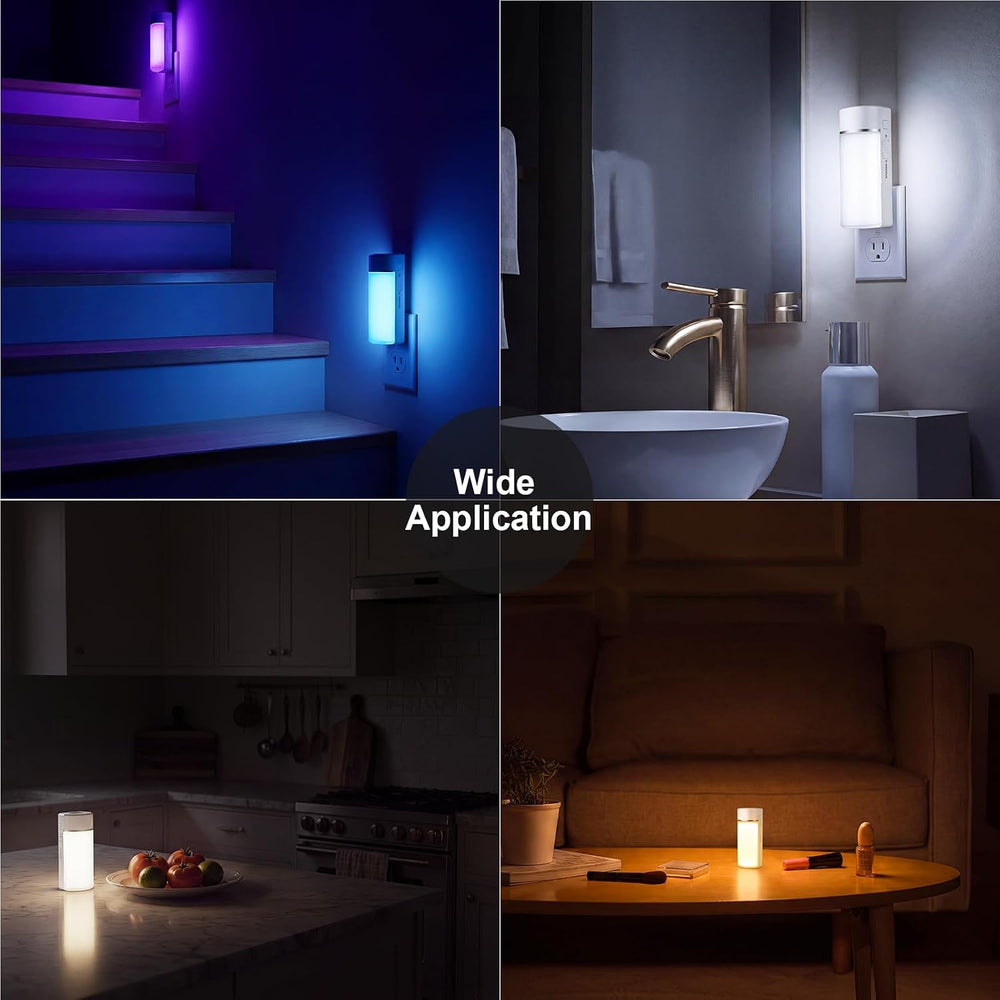 Dawnrise 7-in-1 Plug in Power Failure Night Lights with 12 Color Changing
