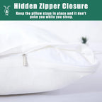 Body Cooling Pillow Cases Cover, Bamboo Rayon White Body Pillowcases with Zipper Closure, Cool and Breathable Pillow Case for Hot Sleepers and Night Sweats, 20x54 inches