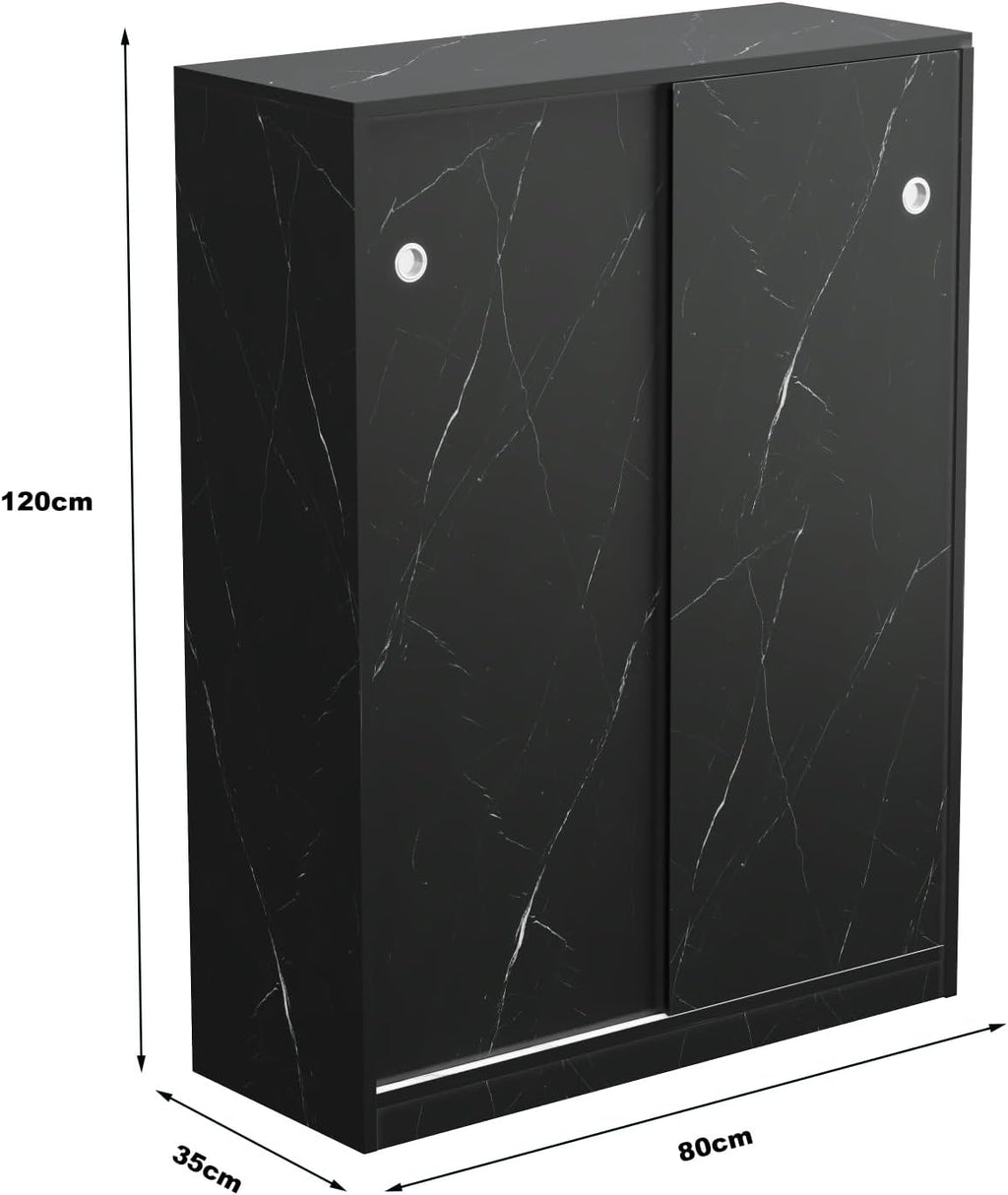 Modern Shoe Cabinet with Sliding Door, Saving Space Storage Cabinet for Entryway Hallway,for Kitchen Home