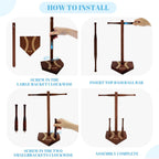 Wooden Baseball or Softball Drip Necklace Organizer Holder, Ring Holder | Championship Sports Ring Display Holder,Softball Ring Holder,Drip Necklace Ring Holder Baseball Display Gift (Walnut Red)