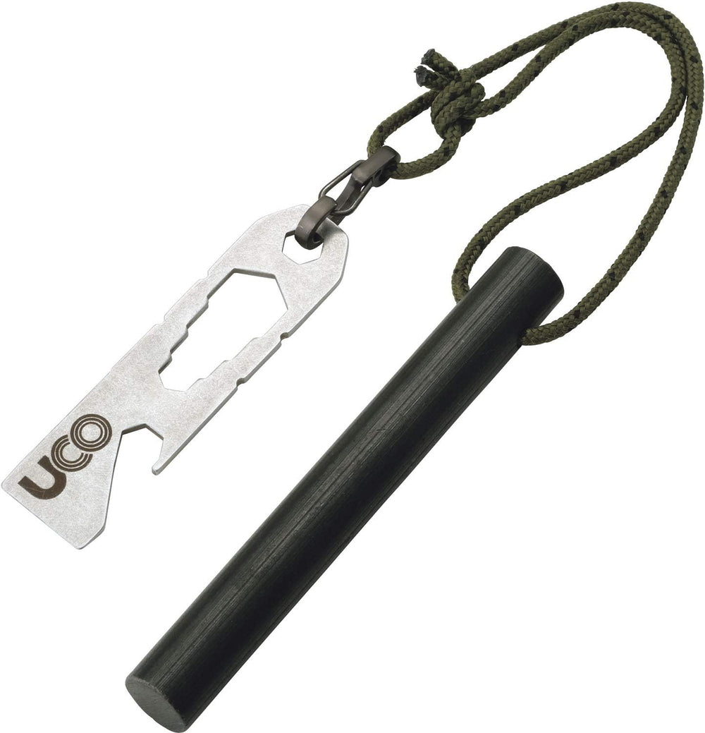 UCO Titan Fire Striker Ferro Rod Fire Starting Survival Tool with Tether and ...