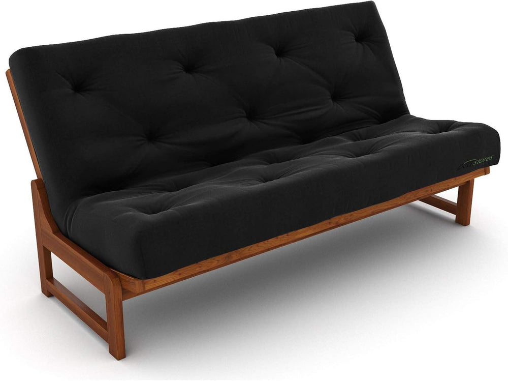 Nirvana Futons Extra Thick Premium 10-Inch Queen Futon Mattress, Black Twill ...