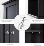 Black Wall Cabinet 24x30 Inch Wooden Over The Toilet Storage Cabinets with 2 Doors, Above Toilet Storage Medicine Cabinets for Bathroom Laundry Room Bedroom Kitchen